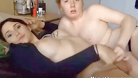 Blonde brunette with a large booty gives a great blowjob and rimjob