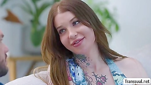 Tattooed whore with a large ass gets fucked in the back