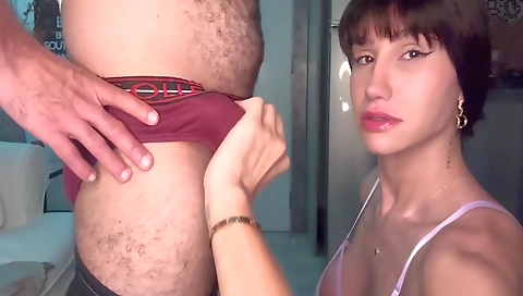 Sexy shemale with big ass is fucked deep in the ass