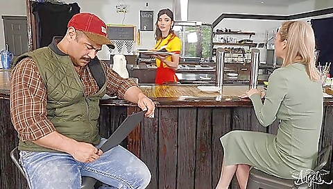 Latina hottie wearing high heels and stockings fucked