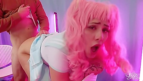 Redhead hottie is getting pounded hard in her tight hole