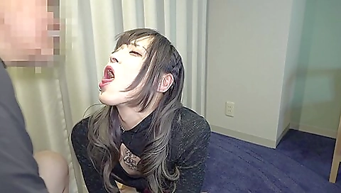 Japanese deepthroat hardcore action with a shaved ass
