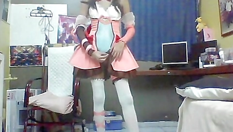 Sexy brunette in sexy lingerie and stockings in mirror