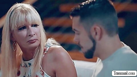 Stepsister gets her ass fucked in a bedroom and then on her back