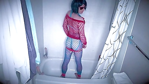 Latina with a sexy lingerie and stockings is getting a dick