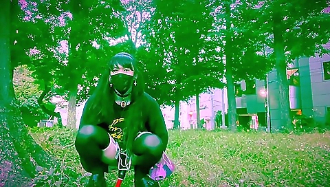 Cute amateur brunette teen fucked with a dildo in the ass