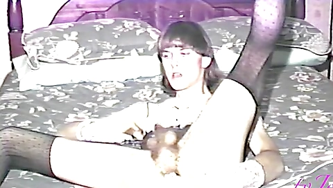 Long black hair brunette gets her hairy pussy filmed