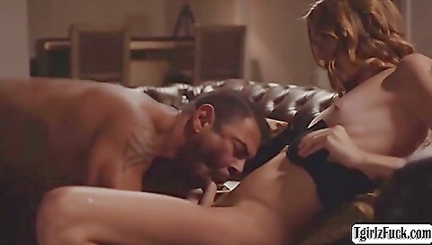 Blonde with big tits and an ass in stockings gets fucked